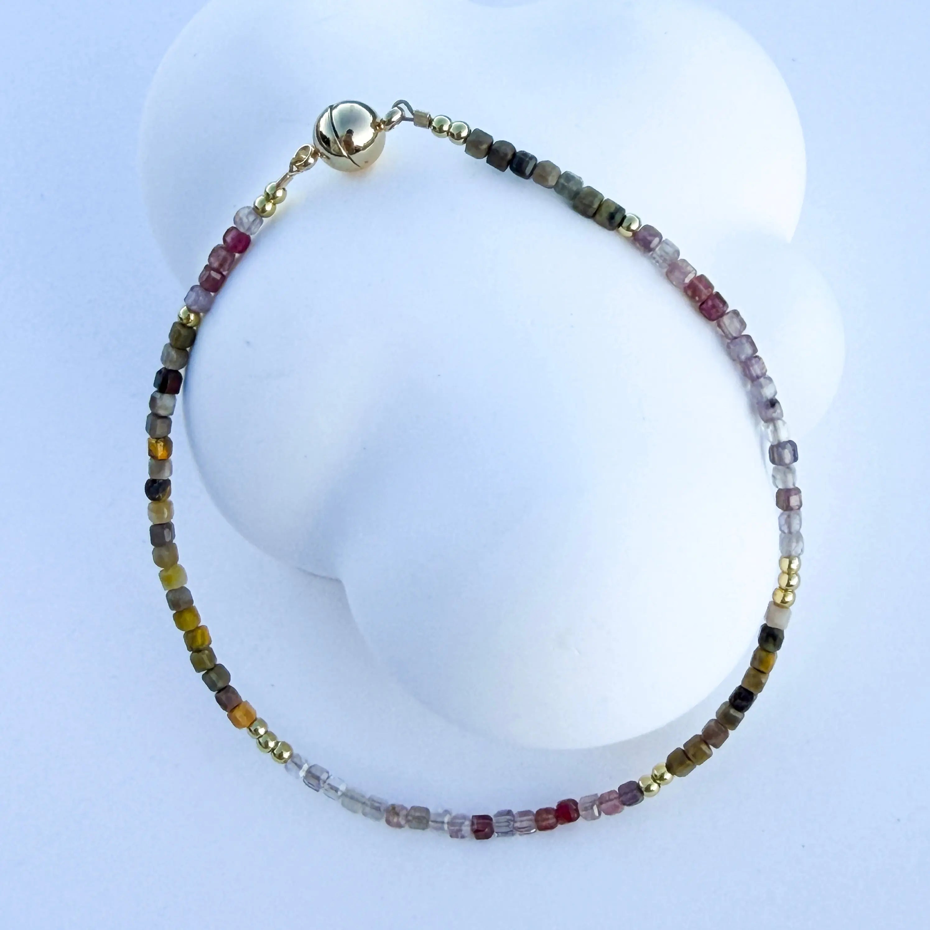 Royal Ember - Spinel Gemstone Japanese Minimalist Bracelet